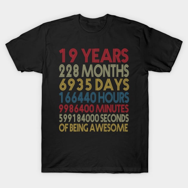 19 Years of being awesome T-Shirt by Wolfek246